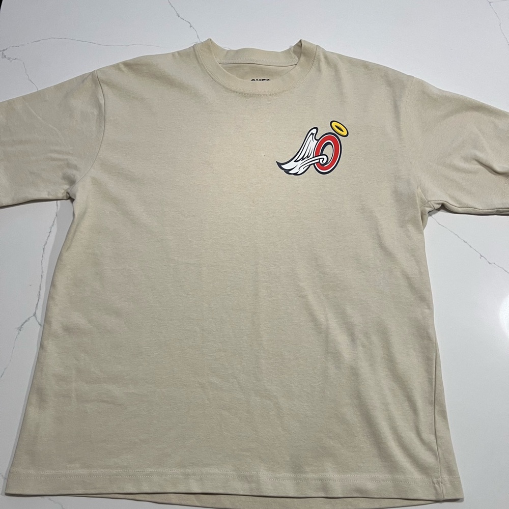 One of one Angels X Tan tee shirts size M short sleeve